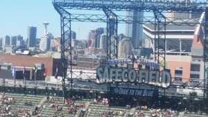 We went to a baseball game. Go Mariners!